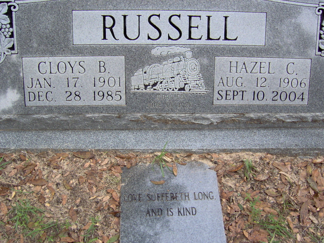 Headstone for Russell, Cloys B.
